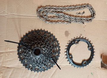 Käytetty Sram Pacco pignoni monocorona Drivetrain & Pedals