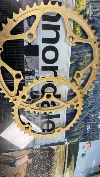 Used Cannondale Corone Hollowgram 53/39 Handmade USA ORO bike — image 2 of 2