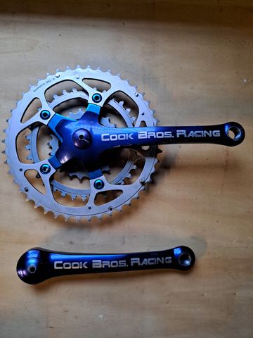 Brugt Cook Bros 104 mm Chainring Drivetrain & Pedals