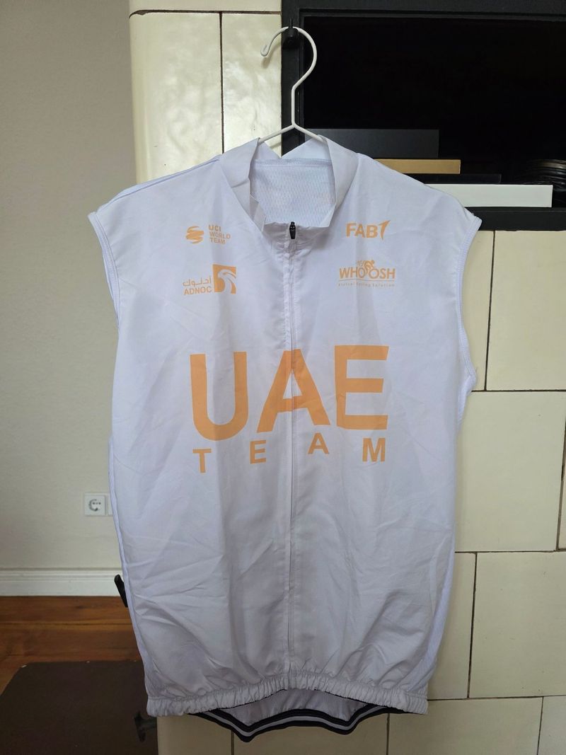 Gebrauchtes NoName Windweste weiß UAE Team XXL Cycling Clothing