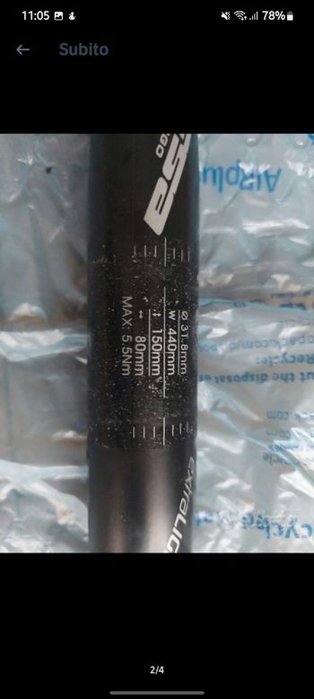 Used Fsa Manubrio Bici da Corsa Carbonio bike — image 2 of 4