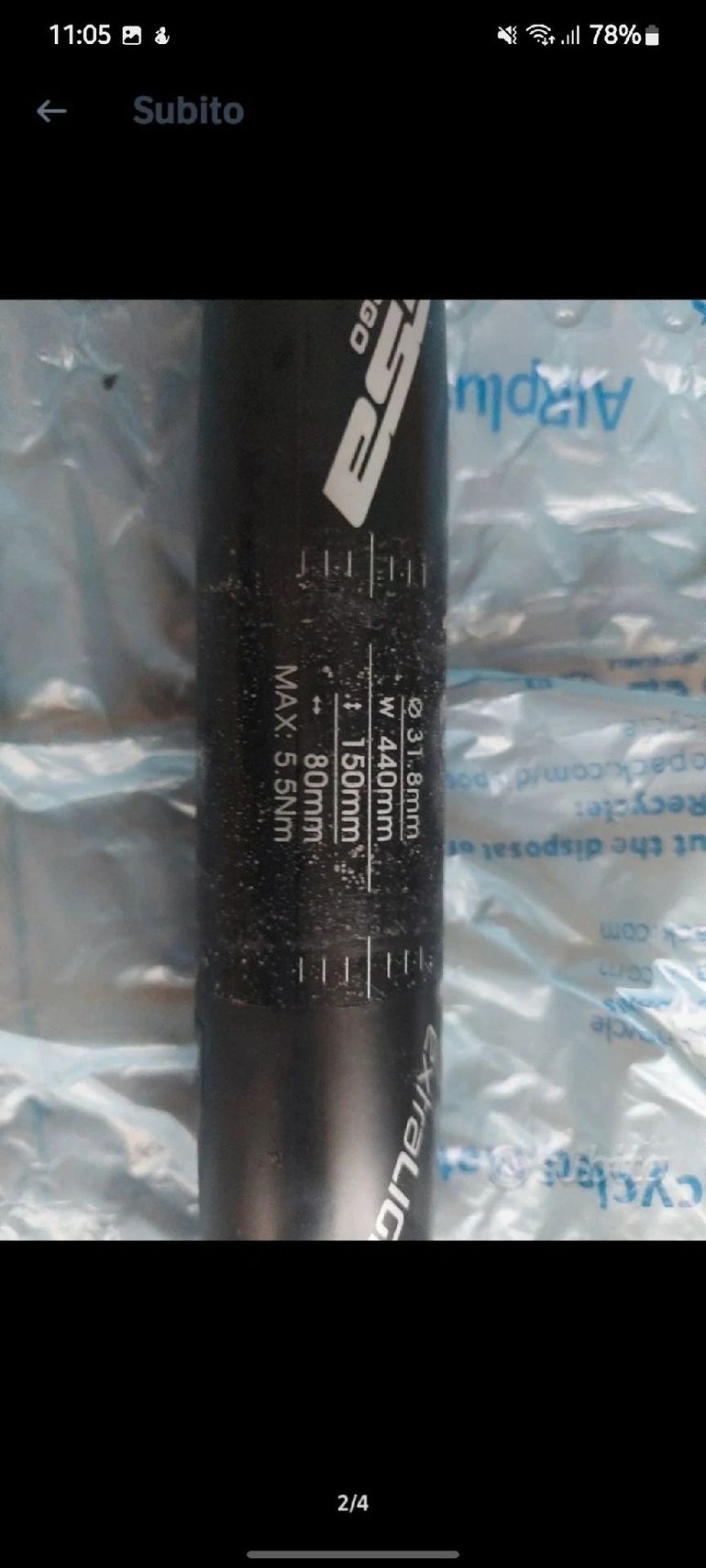 Used Fsa Manubrio Bici da Corsa Carbonio bike — image 2 of 4