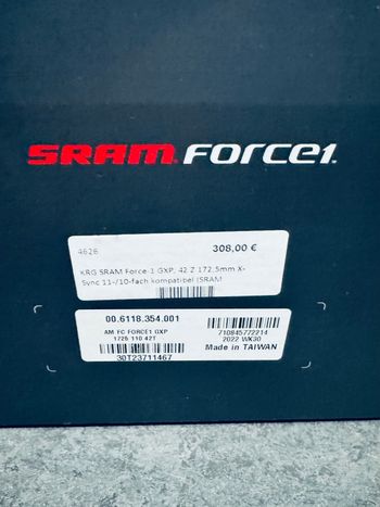 Used Sram Force-1 GXP Kurbel 42Z 172,5mm Sync 11-/10-fach 2022 bike — image 2 of 2