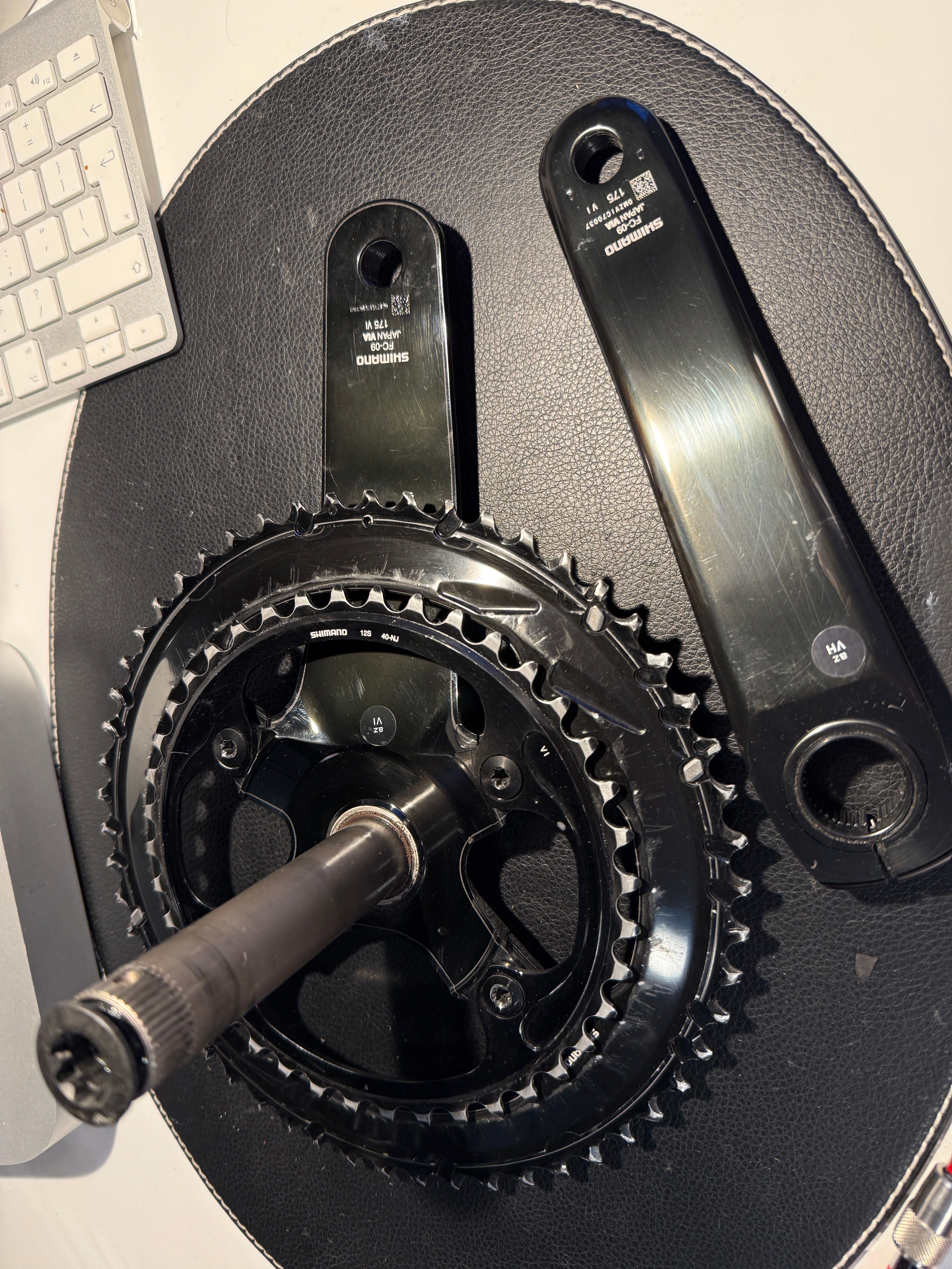 パーツ SHIMANO Dura-Ace FC-09 170mm 54/40T シマノ SHIMANO 【未使用】DURA-ACE クランクセット 172.5mm/54-40t FC