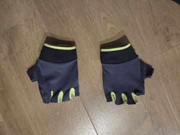 Used BTWIN Gant vélo enfant 500 noir jaune 2024 Cycling Clothing