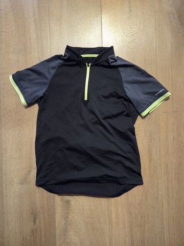 Used BTWIN Maillot manches courtes vélo enfant 500 noir et jaune 2024 Cycling Clothing