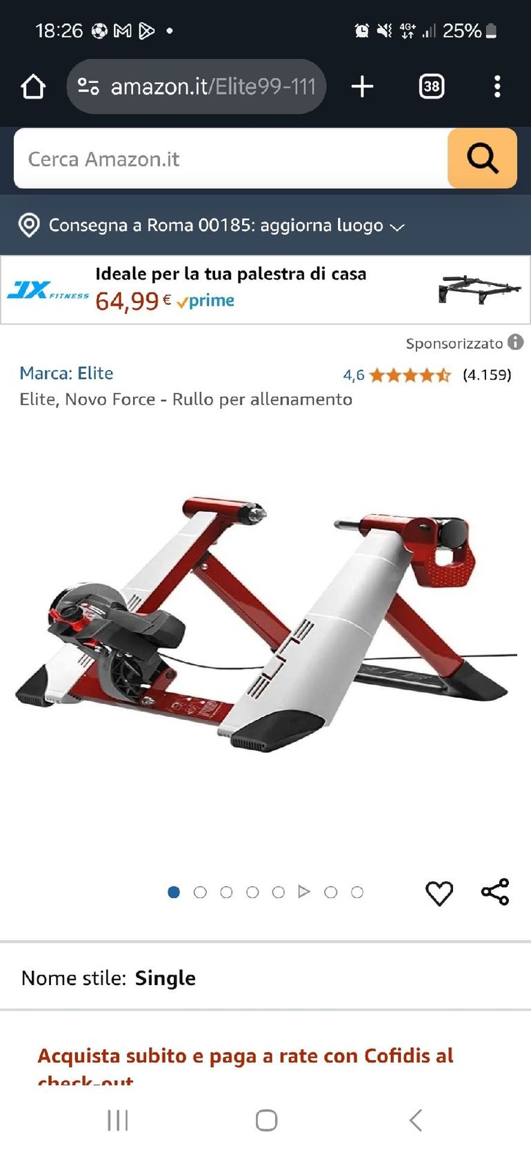 Allenamento Rulli Bici Elite Novo Force Rulli Bici ELITE Novo