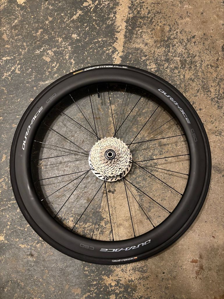 Used Shimano Dura-Ace C50 Tubular Wheel Rear - R9270 bike — image 2 of 3