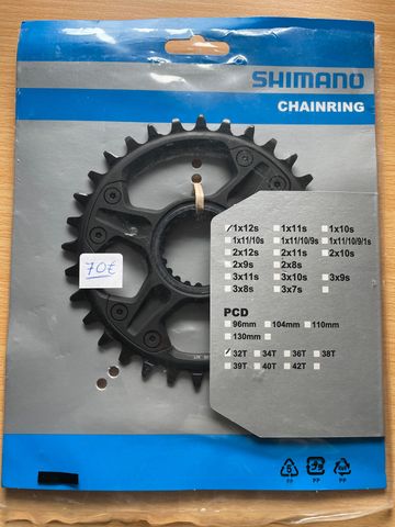 Gebrauchtes Shimano Chainring 32T 1x12s Drivetrain & Pedals