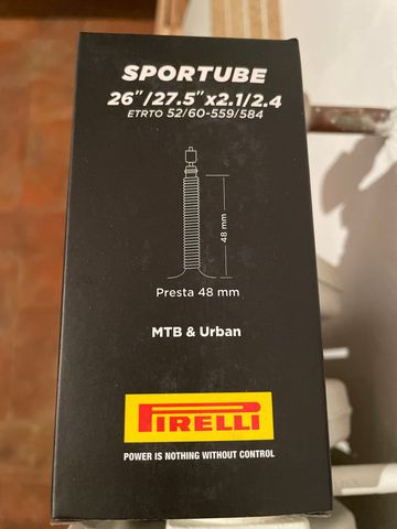 Used Pirelli SporTube 27.5 x 2.1-2.4 48mm Presta Valve Tyres & Tubes