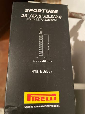 Pirelli, SporTube 26”/27.5” x 2.5/2.8 Presta 48mm