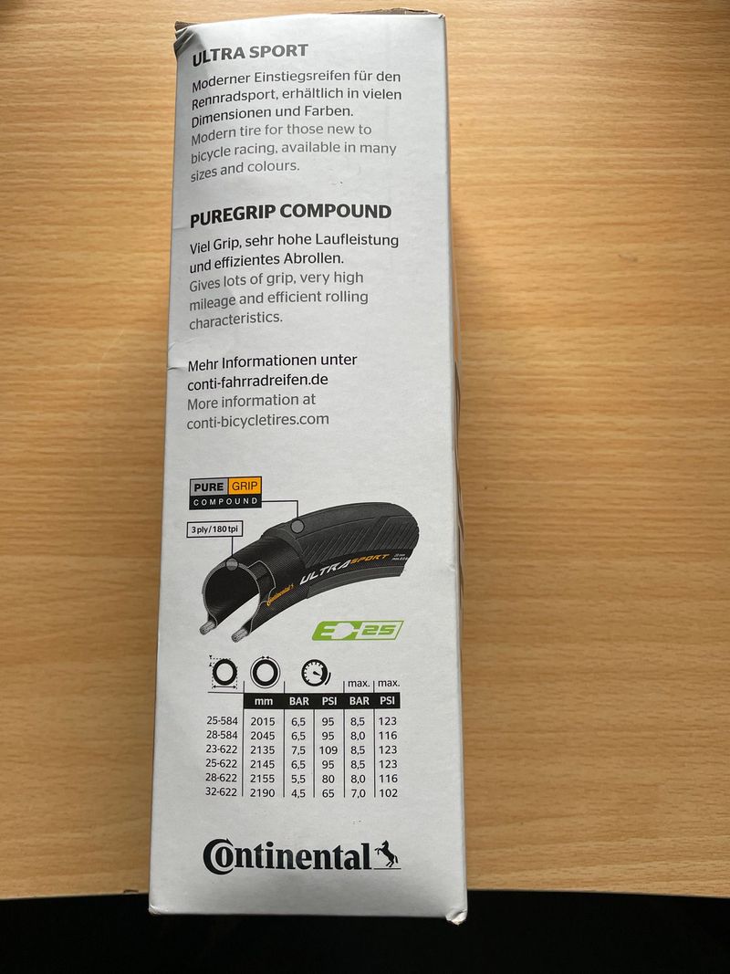 Gebrauchtes Continental Ultra Sport III 25-584, 27.5”, 650x25B Tyres & Tubes