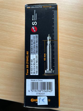 Used Continental Conti Tube Tour 28 (700C) Presta 42mm bike — image 3 of 3