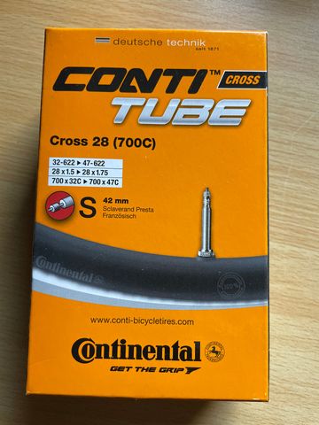 Brugt Continental ContiTube Cross 28 (700C) Presta 42mm Tyres & Tubes
