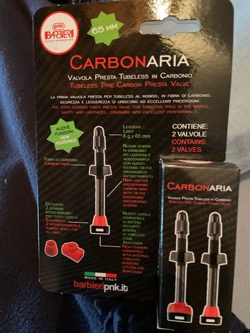 Brugt BARBIERI PNK PNKCARBONARIA Valvola Presta Tubeless 65mm Tyres & Tubes
