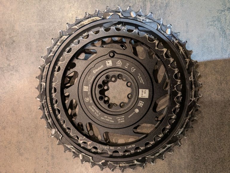 SRAM Pédalier de compteur de puissance Red AXS – 160 mm, 2 x 12 vitesses, 48/35t, montage direct à 8 boulons, interface de broche Dub, naturel