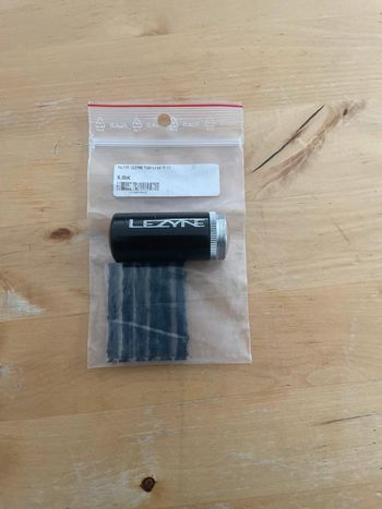 Used Lezyne Tubless repair kit bike