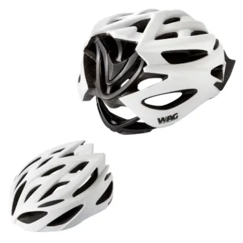 Used Wag Casco bici da corsa caschetto mtb unisex regolabile L 58-62 cm bianco nero 2024 bike