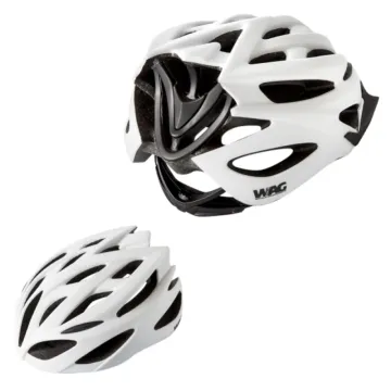 Brugt Wag Casco bici da corsa caschetto mtb unisex regolabile L 58-62 cm bianco nero 2024 Cycling Accessories