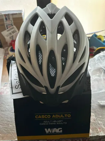 Used Wag Casco bici da corsa caschetto mtb unisex regolabile L 58-62 cm bianco nero 2024 bike — image 9 of 11