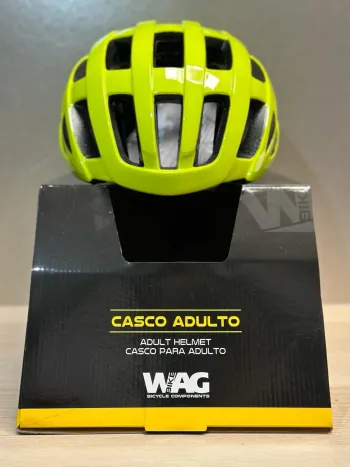 Used Wag Casco bici da corsa caschetto mtb unisex regolabile L giallo fluo 2025 bike — image 6 of 6