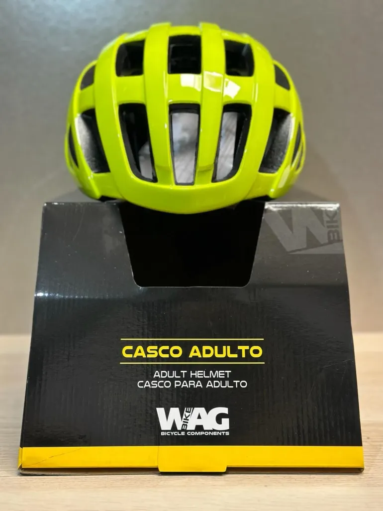 Used Wag Casco bici da corsa caschetto mtb unisex regolabile L giallo fluo 2025 bike — image 6 of 6