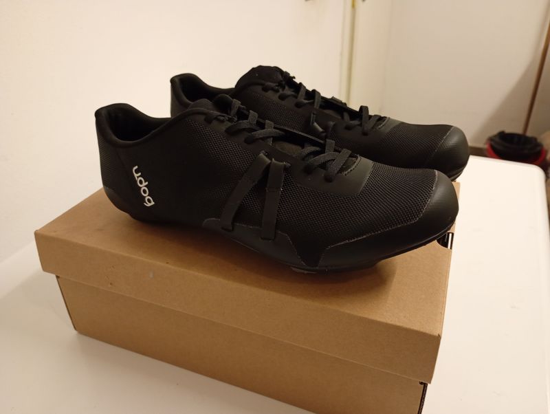 Used Udog Tensione Pure Black Cycling Shoes
