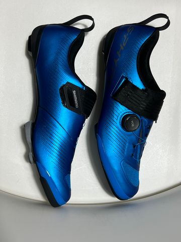 Brugt Shimano TR9 S-PHYRE Blu Luminoso Taglia 45 2026 Cycling Shoes