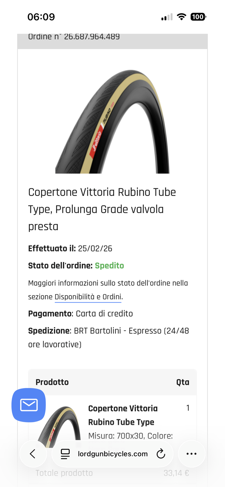 Used Vittoria rubino 2026 bike — image 2 of 3