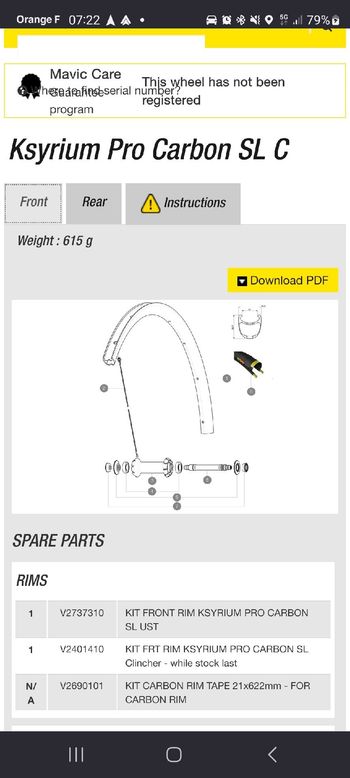 Brugt Mavic Ksyrium Carbone bike — billede 8 af 9