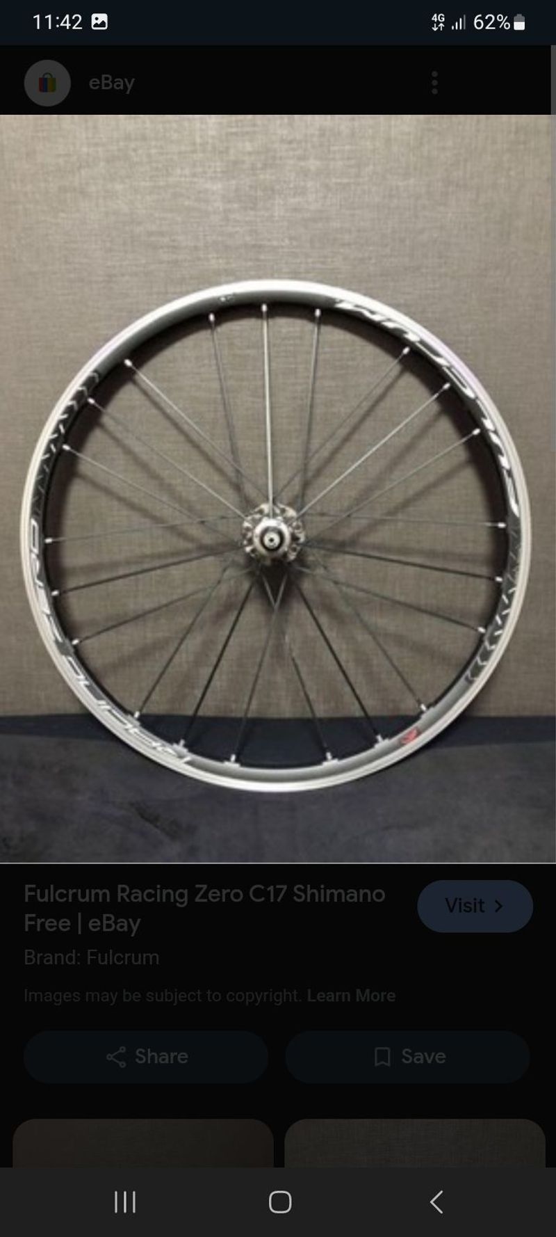 Używany Fulcrum Racing Zero Wheelset bike — zdjęcie 2 z 5