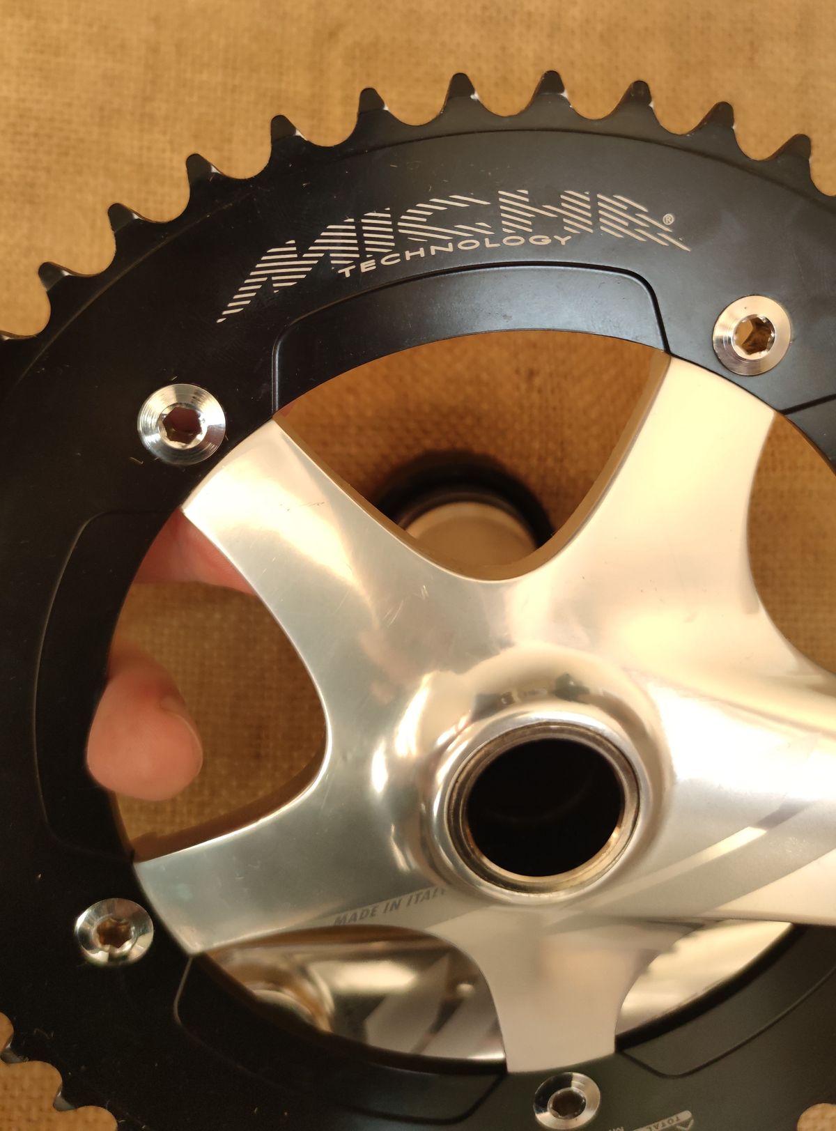 Used Miche Pistard 2.0 Pista Track Fixed Gear Crankset 144BCD