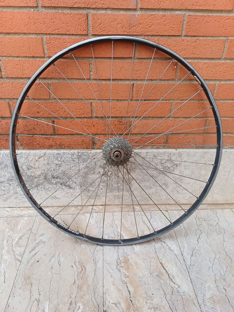 Käytetty Shimano Ruota Posteriore Cerchio Cassetta Mozzo Tubolare 600 Wheels