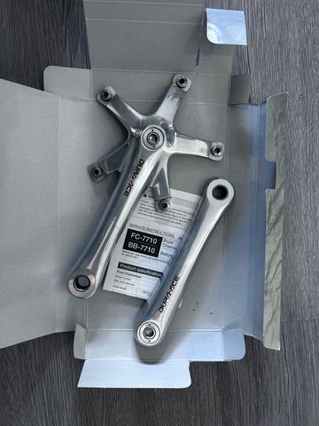 Shimano Dura-Ace FC-7710 Track Crankset Drivetrain & Pedals usato