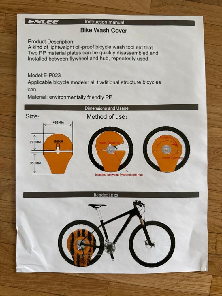 Used enlee Fahrrad Scheibenbremsen Wasch-Schutz 2025 bike — image 3 of 3
