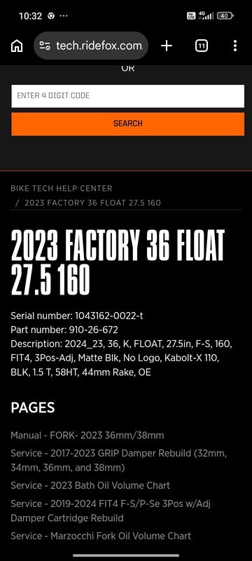 Used Fox 36 FLOAT 27.5 160 Fork 2023 bike — image 3 of 10