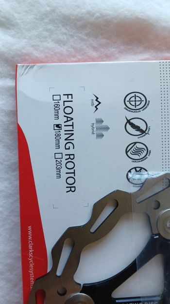Used clarks CFR 180 mm Floating Rotor 2024 bike — image 2 of 2