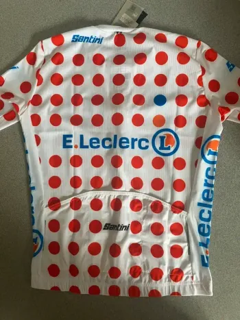 Used Santini Maillot de cyclisme à pois rouge officiel Tour de France bike — image 4 of 4