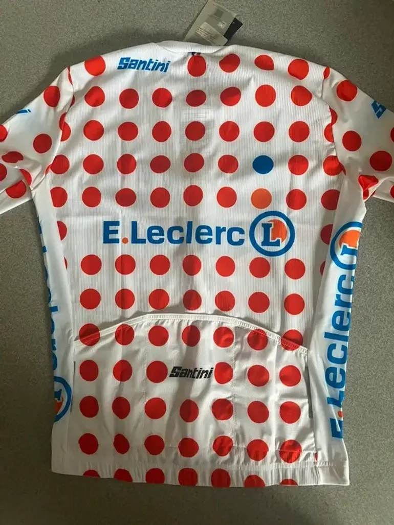 Used Santini Maillot de cyclisme à pois rouge officiel Tour de France bike — image 4 of 4