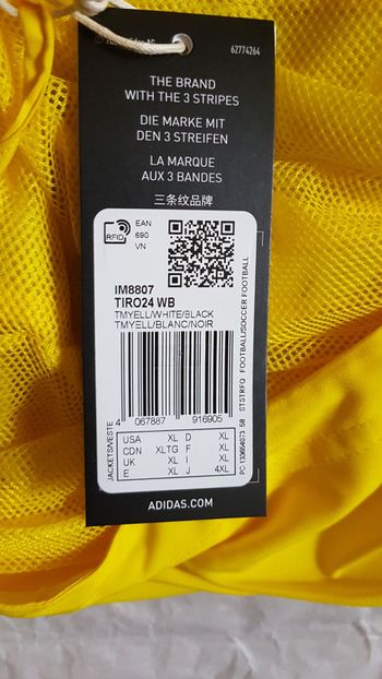 Used Adidas Tiro 24 Windbreaker Coupe vent bike — image 9 of 11
