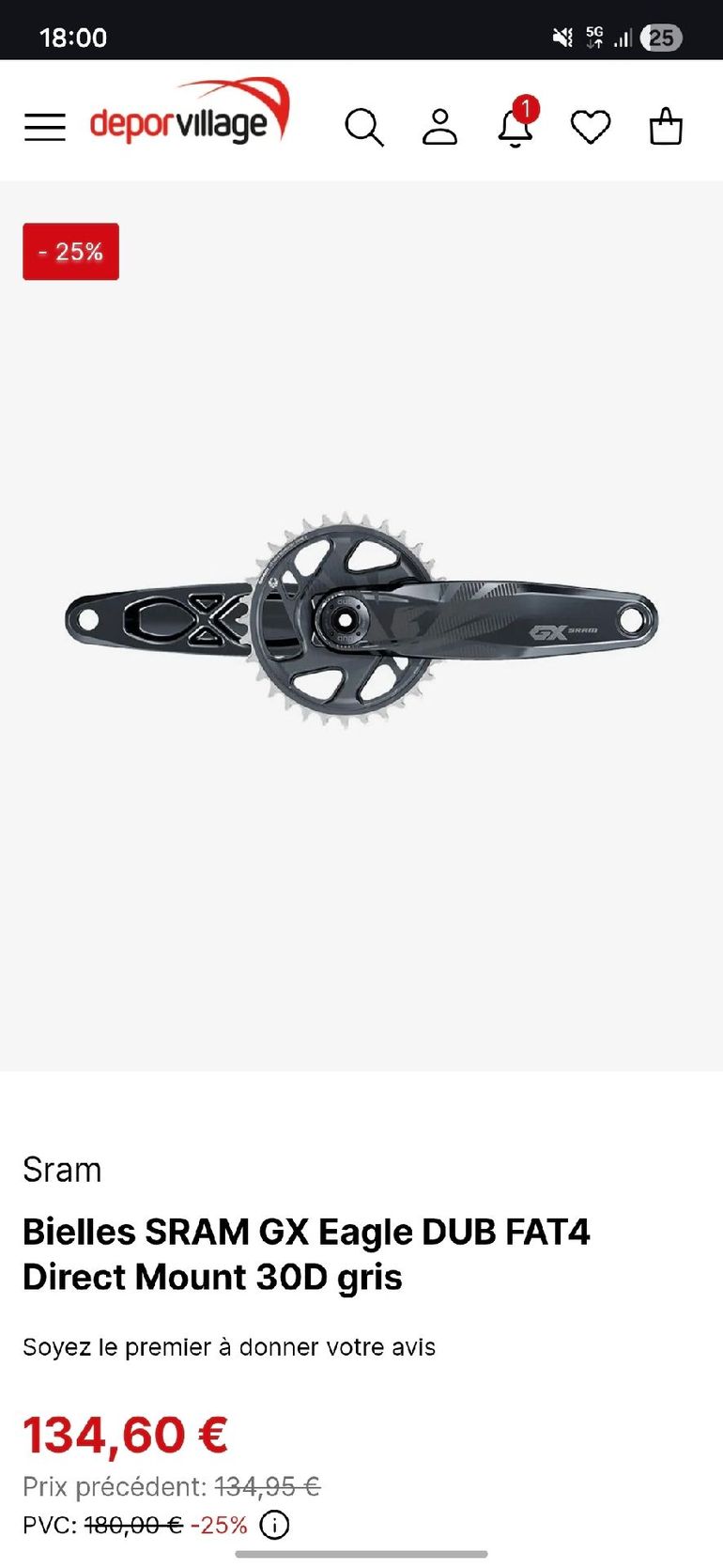 Used Sram GX Eagle DUB FAT 4 175 mm 2026 bike — image 1 of 5