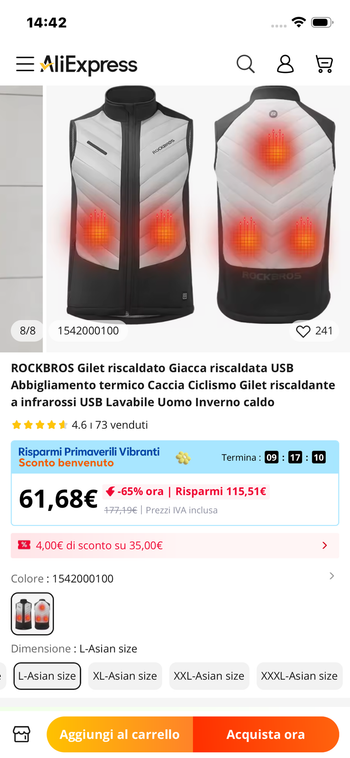 Used Rockbros Gilet Termico Autoriscaldante 2025 bike — image 2 of 2