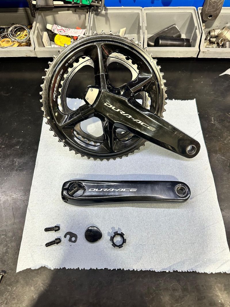 Used Shimano Dura Ace Powermeter Crankset Drivetrain & Pedals