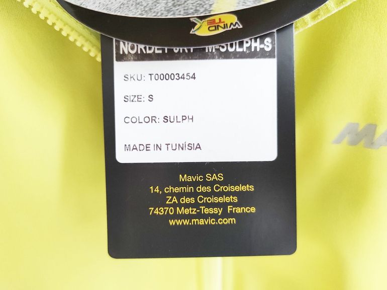 Used Mavic Nordet Winter Cycling Jacket Size S Color Yellow (Sulfur) bike — image 13 of 17