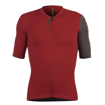 Mavic, Essential Short Sleeves Cycle Jersey Size XXL Burgundy/Carbon