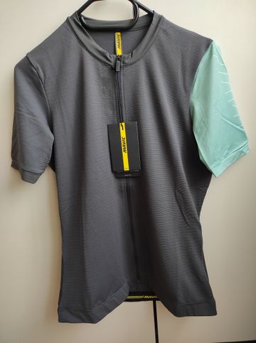 Brugt Mavic Essential Short Sleeves Women's Cycle Jersey Size L Carbon/Mint Cycling Clothing