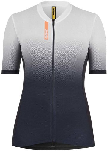 Mavic Essential Short Sleeves Women's Cycle Jersey Size S Deep Blue/White Cycling Clothing usato