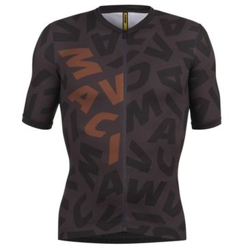 Brugt Mavic Aksium Graphic Shortsleeve Cycling Jersey Men Size XL Bronze/Carbone Cycling Clothing