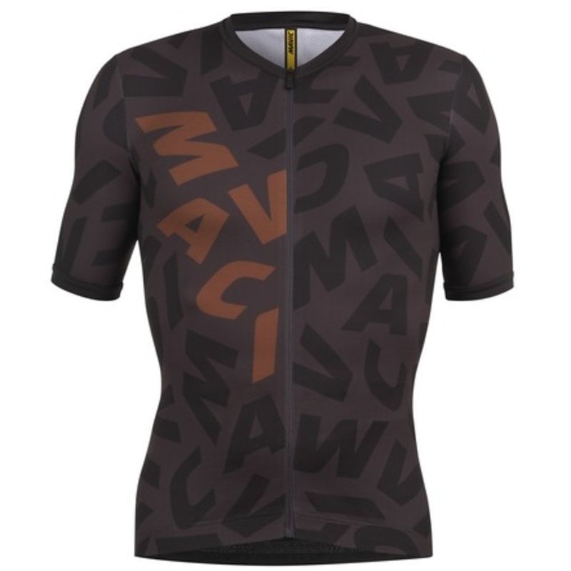 Used Mavic Aksium Graphic Shortsleeve Cycling Jersey Men Size XL Bronze/Carbone Cycling Clothing
