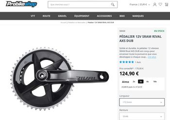 Used Sram Rival Gravel/Route AXS ETAP D1 33/46 Crankset 172.5mm bike — image 10 of 10